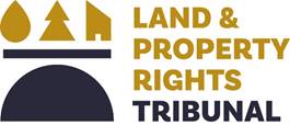 A picture containing the Land and Property Rights Tribunal logo.